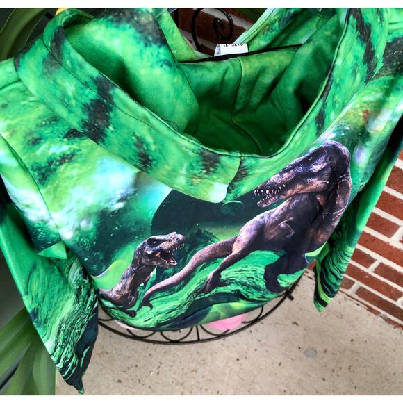 NEW 3D Dinosaur Sweatshirt Long Sleeve Cotton Pullover Hoodie  XL - Picture 8 of 12